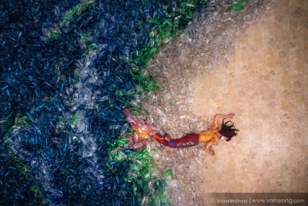 Mermaids hate Plastic by Von Wong