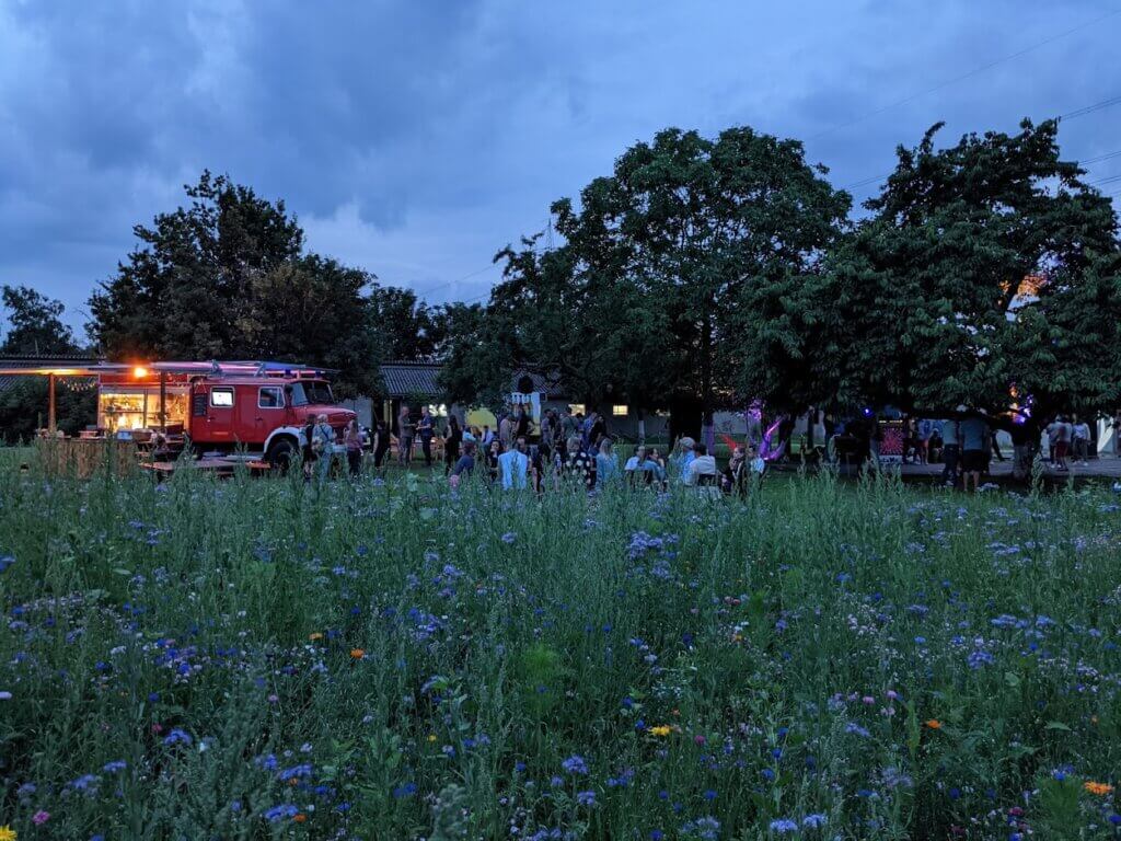 Feuerwehr-Truck mit Catering