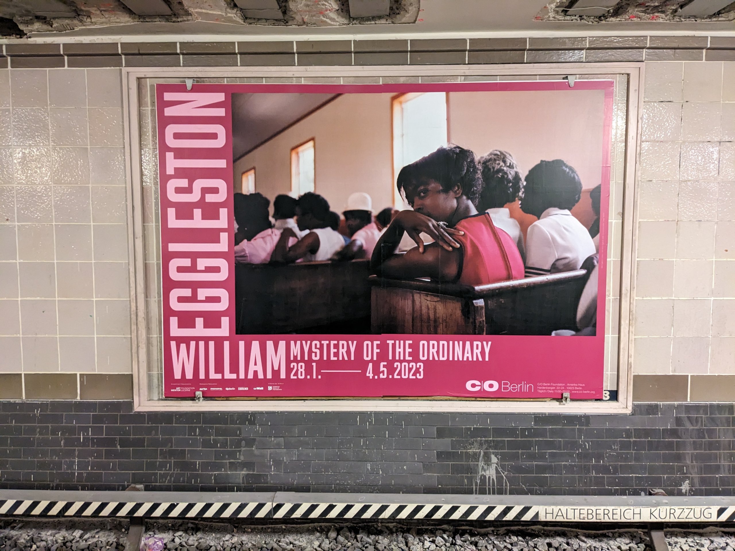 Poster for Eggleston Exhibition in Berlin Subway