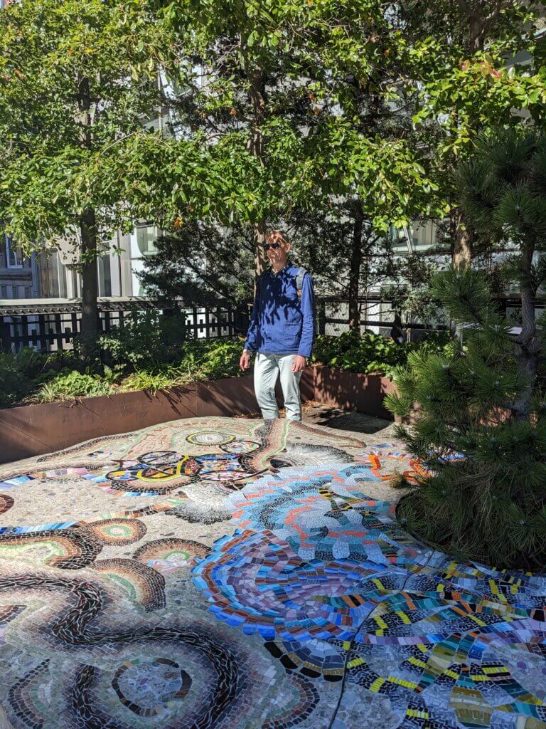 Artwork by Kerstin Brätsch at the High Line near Chelsea Market